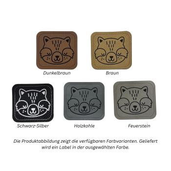 Kunstleder Label Waschbär